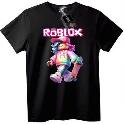 NOONEBRAND Тениска Roblox Скейтборд Аватар - L, Black