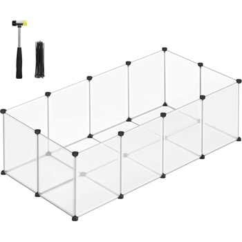 SONGMICS Ohrádka pro drobná zvířata variabilní 143 x 73 x 46 cm