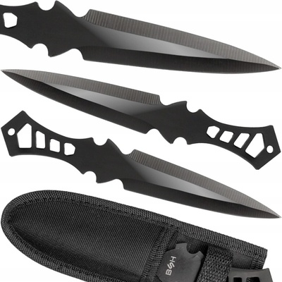 Sada šípok Black Devil N-411 Nože na hádzanie 3ks + Puzdro BSH