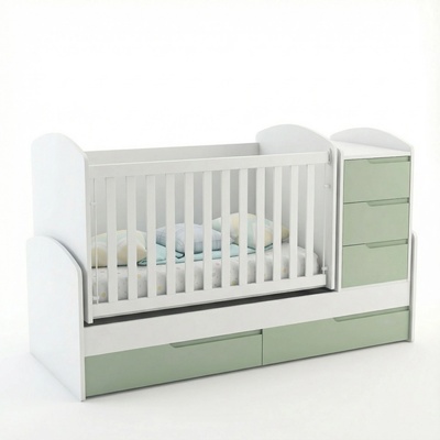 Дейзи Нов Бебешка кошара Съни Бял+Зелен