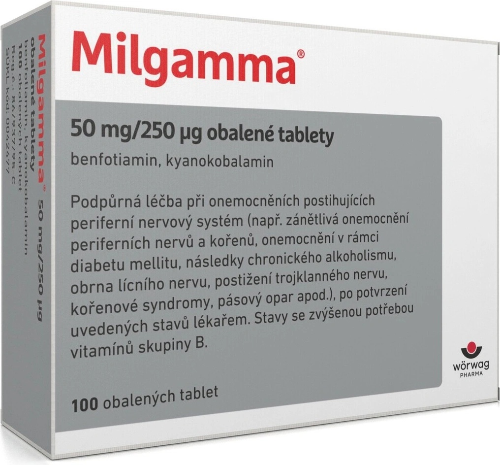 MILGAMMA POR 50MG/250MCG TBL OBD 100