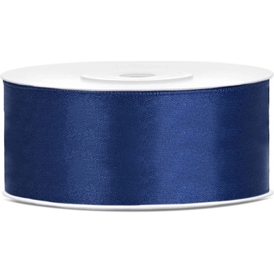 Stuha saténová NAVY BLUE, 25 mm x 25 m – Zboží Dáma