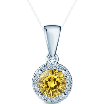 SAVICKI Висулка This is Love: бяло злато, жълт лабораторен диамант, лабораторни диаманти