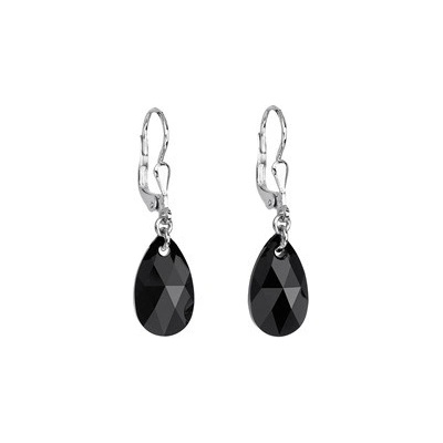 Evolution Group Cz Stříbrné náušnice visací s krystaly Swarovski 71161.3