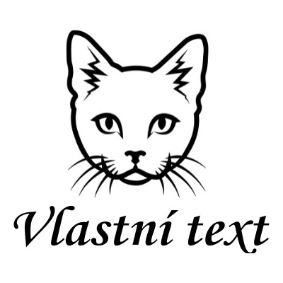 Nažehlovací nápis kočka, vlastní text Vzor: 1, Potisk: černá, Motiv: srdce