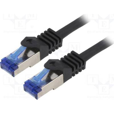 LogiLink C6A093S patch, S/FTP, 10m, černý