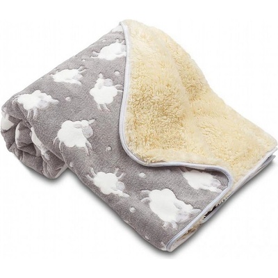 SVITAP sleep well Detská deka Ovečka s ovečkami svetlo šedá 100x150