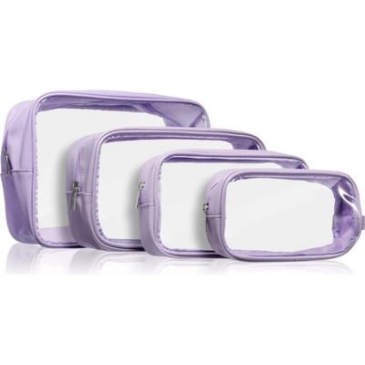 Travel Collection Clear Organizer Set комплект за пътуване Purple 4 бр