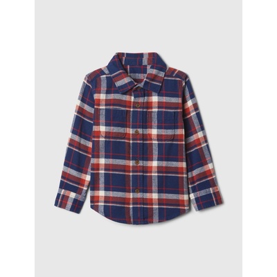 GAP Baby flanelová kostkovaná košile Tmavě modrá – Zboží Dáma