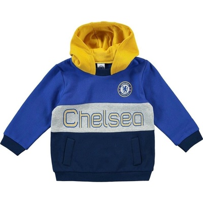 Chelsea FC mikina s kapucňou modro-žltá