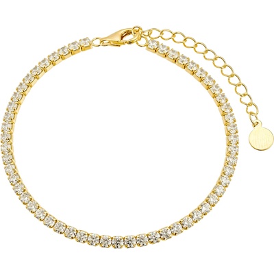 Olivie Stříbrný tenisový náramek 16+4cm GOLD 9364