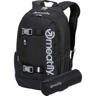 MEATFLY раница Basejumper Black 22 L + МОЛИВНИК БЕЗПЛАТНО | Черна | Обем 22 L Meatfly | Cheren | Момчешки | ONE SIZE