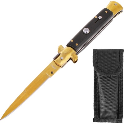 Vyskakovací nôž Mafia Italy 22cm zlatý