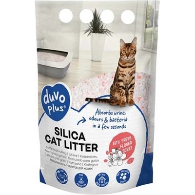 Duvo+ Premium Silikónová podstielka pre mačky s vôňou kvetov 1-8mm 2 kg 5 l