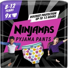 Ninjamas Pyjama Pants Srdíčka 8 let 27 kg-43 kg 9 ks