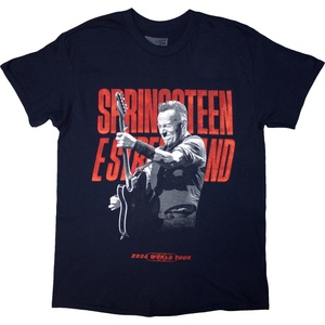 Bruce Springsteen Tour '24 Guitar Photo (Back Print & Ex-Tour) Тениска с къс ръкав Navy Blue M (SPRINGTS24MN02)