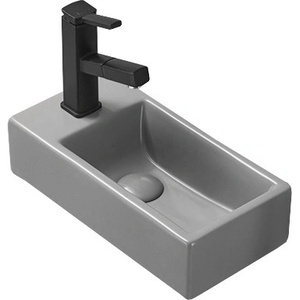 Mexen Inez дясна полубза на умивалник 40 x 20 см, светло сива мат - 21484061R (21484061R)