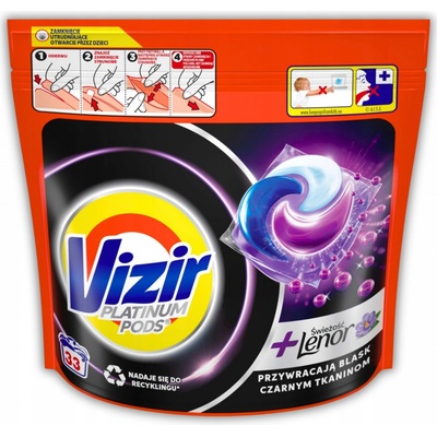 Vizir Platinum PODS Kapsule na pranie na tmavé prádlo 33 PD