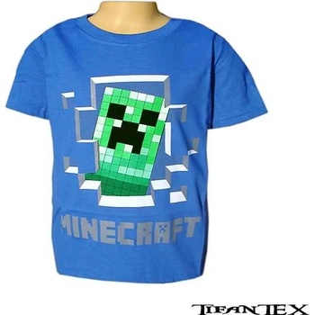 Minecraft Tričko detské modré