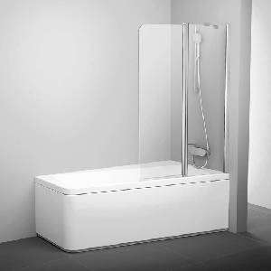 RAVAK 10° - Параван за баня от две части 10CVS2, десен, 99x150 см, лъскав алуминий/прозрачно стъкло 7QRA0C03Z1 (7QRA0C03Z1)