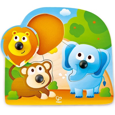 Hape puzzle s úchytkami Divočina