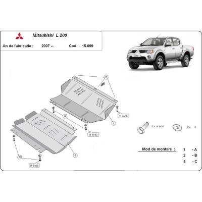 Scut Motor - Румъния Метална кора под двигател mitsubishi l200 от 2006 (72311)