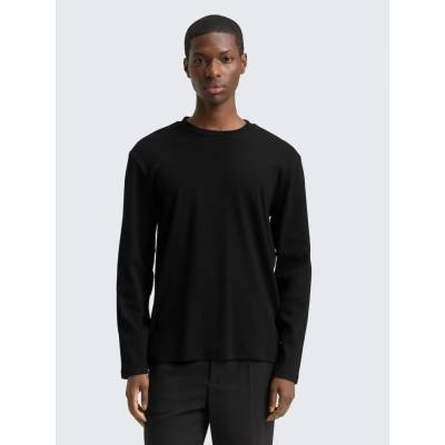 Tom Tailor structured longsleeve čierne