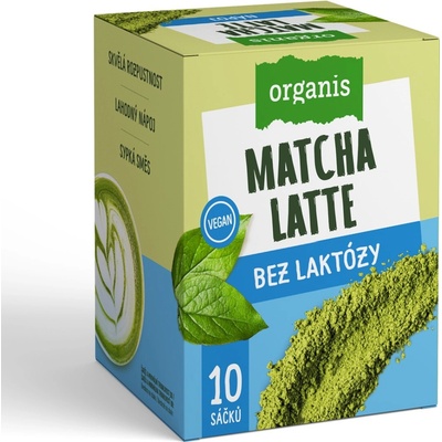 Organis Matcha Latte bez laktózy prášok na prípravu nápoja 10 x 27 g