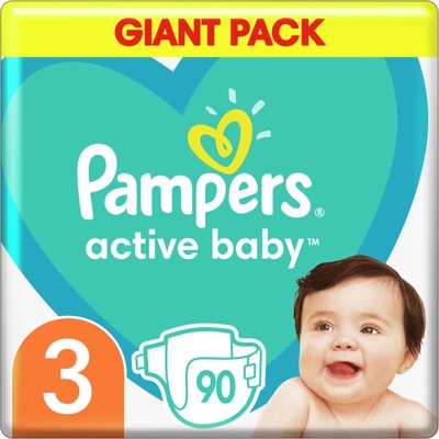 Pampers Active Baby Size 3 еднократни пелени 6-10 kg 90 бр