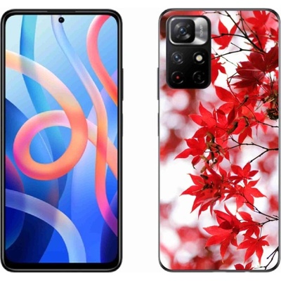 mmCase Gelové Xiaomi Redmi Note 11S 5G - červené listy