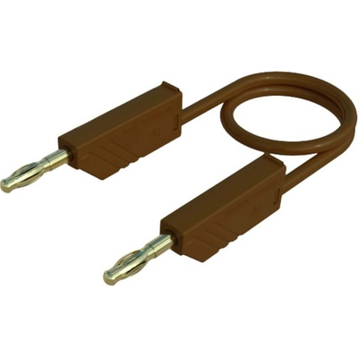 Hirschmann Test & Measurement MLN 100/2,5 BR měřicí kabel lamelová zástrčka 4 mm lamelová zástrčka 4 mm 1.00 m hnědá 1 k