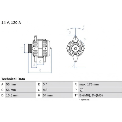 Alternátor BOSCH 0 986 046 150