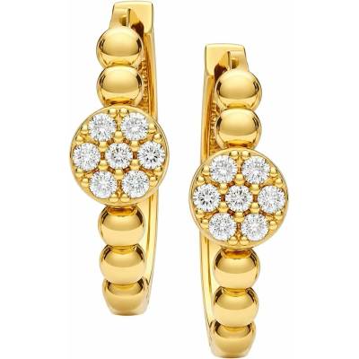 Zlaton Náušnice žluté zlato visací s kamenem osazené zirkony 1.5cm 1.9g 001361312191