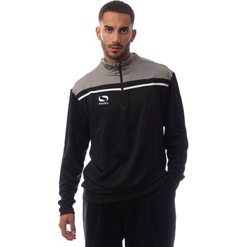 Sondico Men's 1/4 Zip Fleece - Black/Charcoal