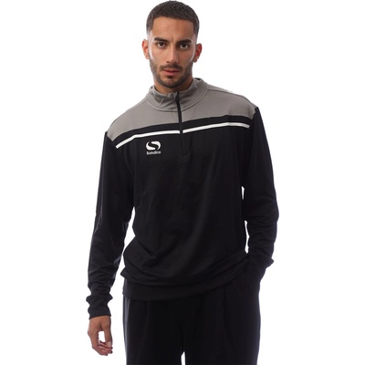 Sondico Men's 1/4 Zip Fleece - Black/Charcoal