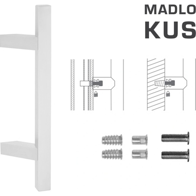 FT - MADLO kód K31Z 25x25 mm SP ks Rozteč madla: 210 mm, Dĺžka: 400 mm, Rozmer profilu madla: 25x25 mm