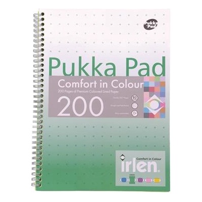 Pukka Pad Спирална тетрадка, A4, с правила, 100 листа, PUKKA PAD "Irlen Jotta Green" IRLJOTA4(GREEN) (IRLJOTA4(GREEN))