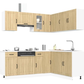 vidaXL Комплект кухненски шкафове от 11 части Lucca, инженерно дърво (3314954)