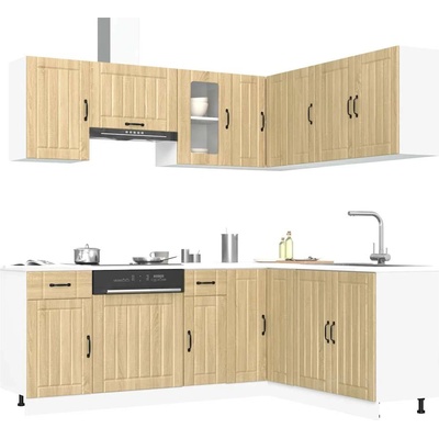 vidaXL Комплект кухненски шкафове от 11 части Lucca, инженерно дърво (3314954)