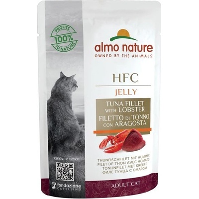 Almo Nature HFC Jelly Filet z tuňáka a humr 24 x 55 g