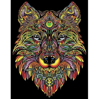 Colorvelvet Sametový obrázek Vlk 50x70cm COLORVELVET - RC_306743