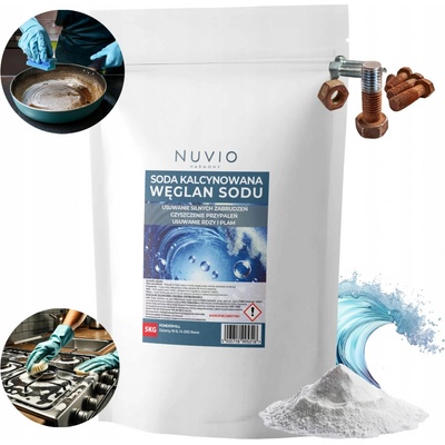 Nuvio SODA KALCYNOWANA PRACÍ UHLIČITAN SODNÝ PRO PRANÍ BEZ ZÁPACHU ČISTÝ 5 KG