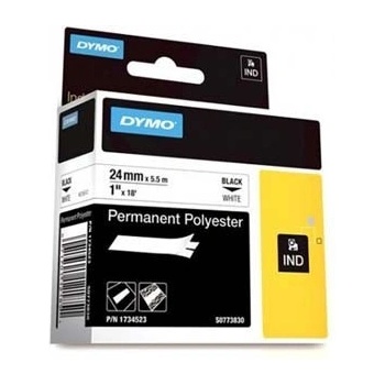 DYMO 1734523 Rhino, 24mm x 5, 5m, черен печат/бял фон, оригинална лента (1734523)