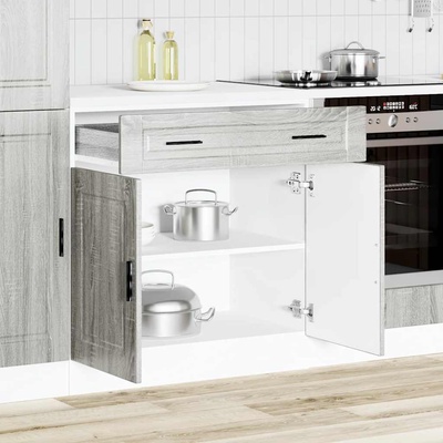 vidaXL Кухненски шкаф Porto, сив сонома, инженерно дърво (853983)