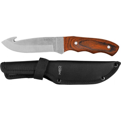 NEO tools 63-116 nôž čepeľ 13 cm, nerezová oceľ 3Cr13, rukoväť z imitácie dreva, puzdro,