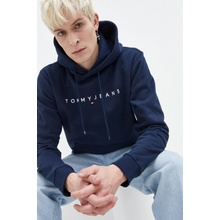 Tommy Jeans tmavomodrá s kapucí s aplikací DM0DM17985