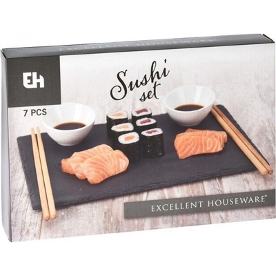 Excellent Sushi set porcelán/břidlice/bambus sada 7ks KO-210000100