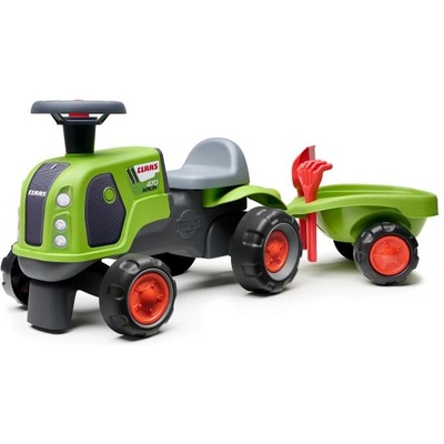FALK Трактор Baby Claas с волан, клаксон, ремарке, гребло и лопата (312CS)