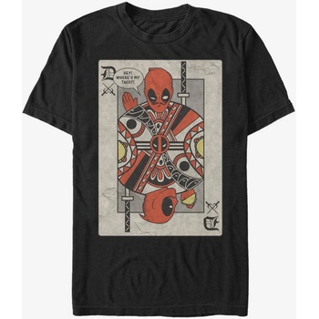 ZOOT. Fan Черна унисекс тениска на Marvel Deadpool с карти за игра ZOOT. Fan | Cheren | МЪЖЕ | L