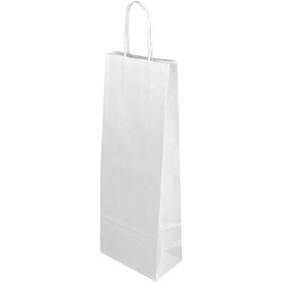 Papírová taška na víno bílá 140x80x390 mm s krouceným uchem od 25 ks – Zboží Dáma